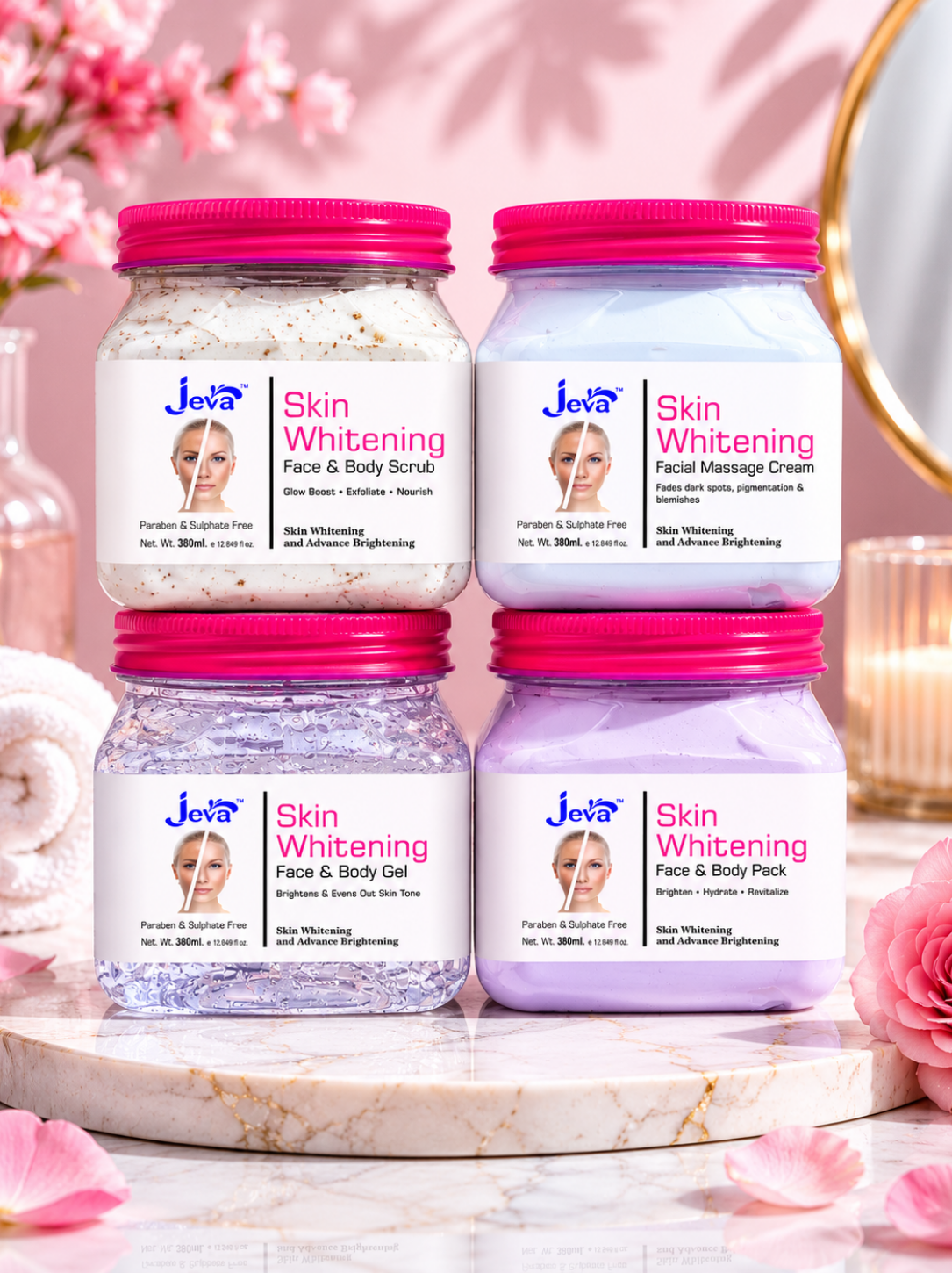 Jeva Skin Whitening & Brightening Eco Facial Kit - All Skin Type