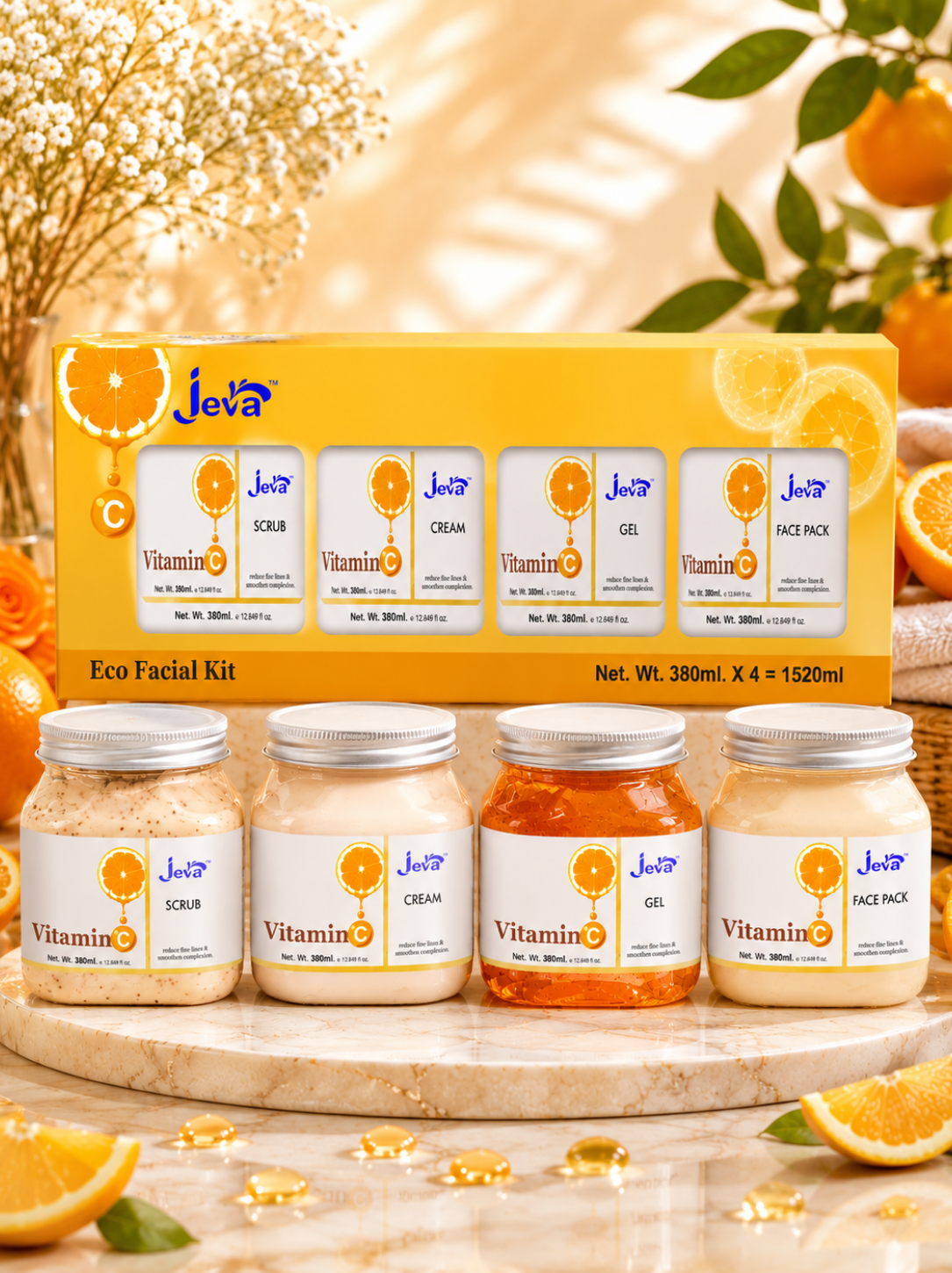 Jeva Vitamin C Glow Reviving Eco Facial Kit - All Skin Type