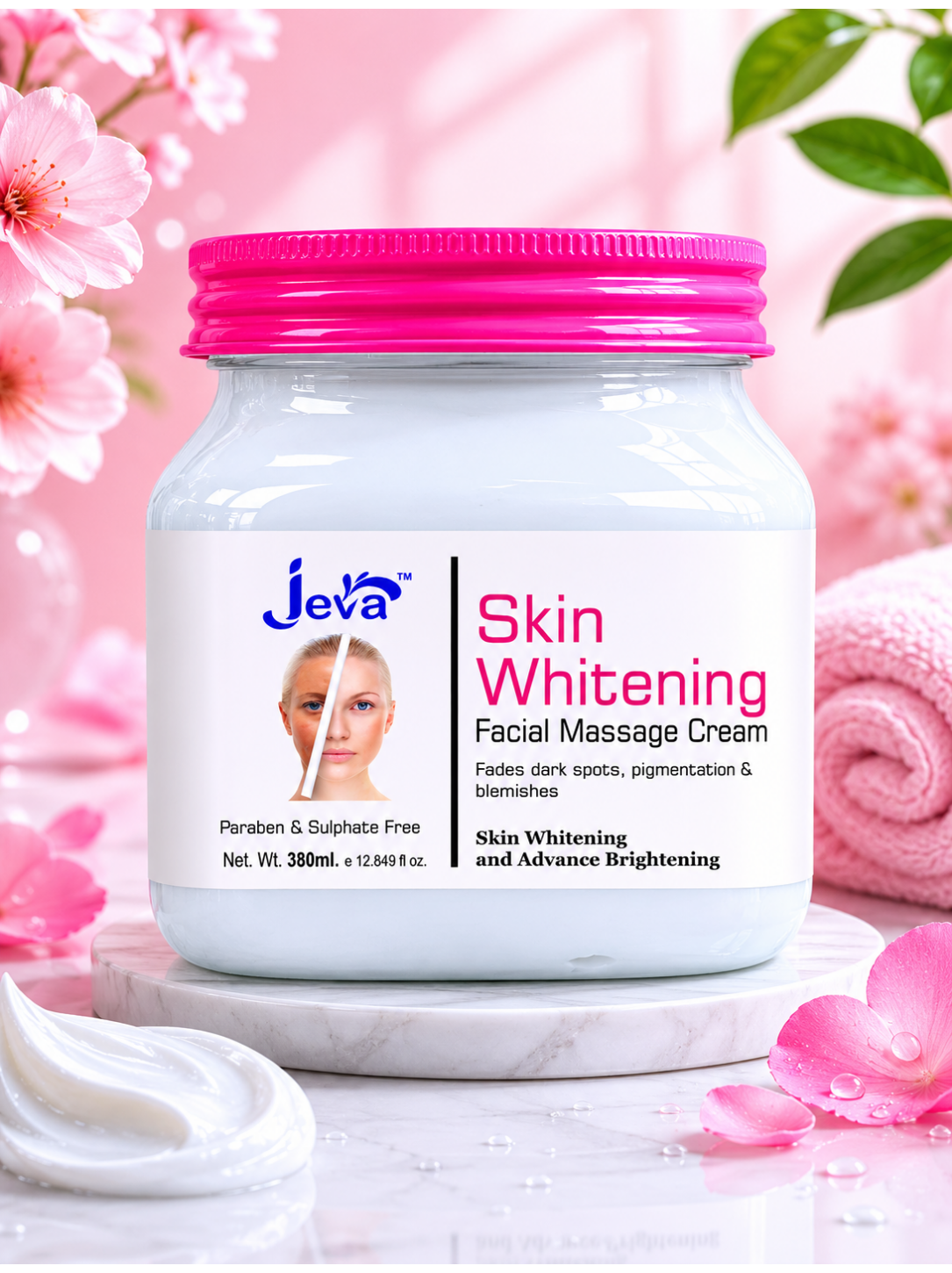 Jeva Skin Whitening & Brightening Instant Glow Cream For Normal To Dry Skin