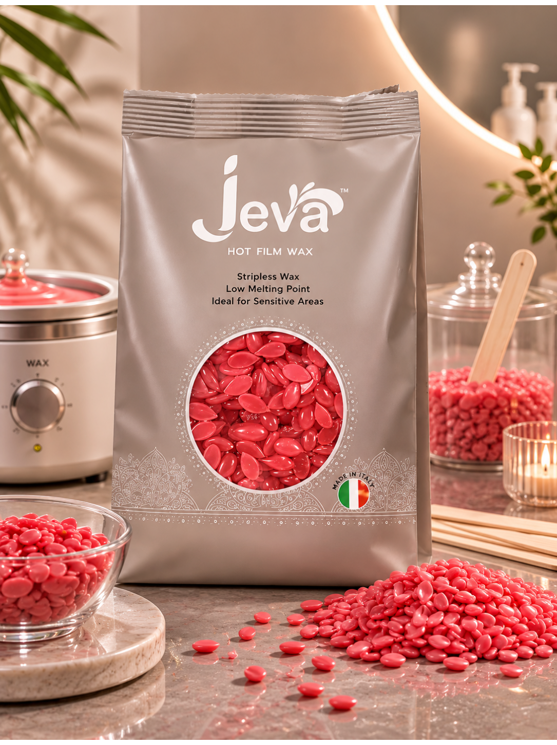 Hot film wax Rose 500gm