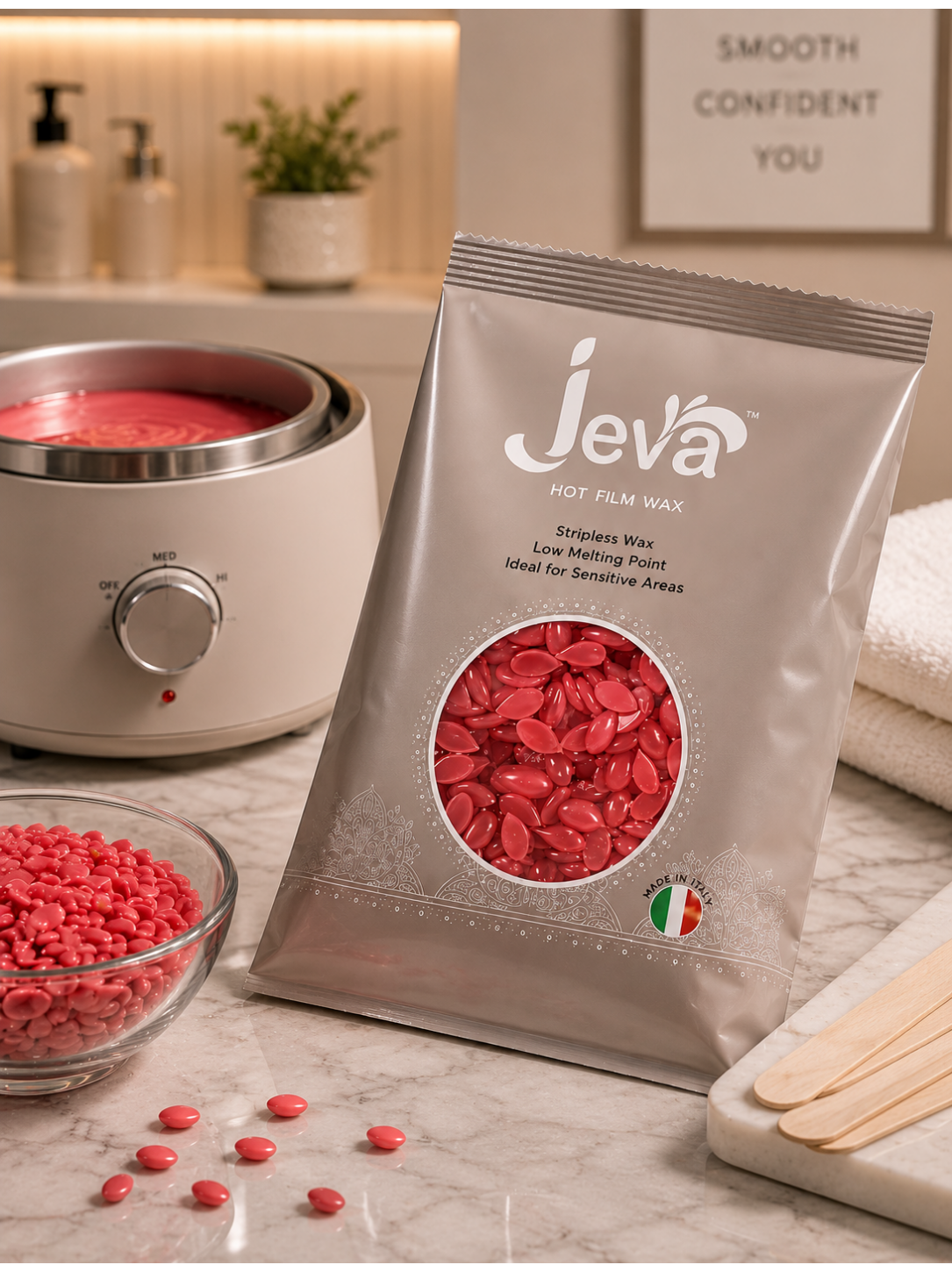 Hot film wax Rose 500gm