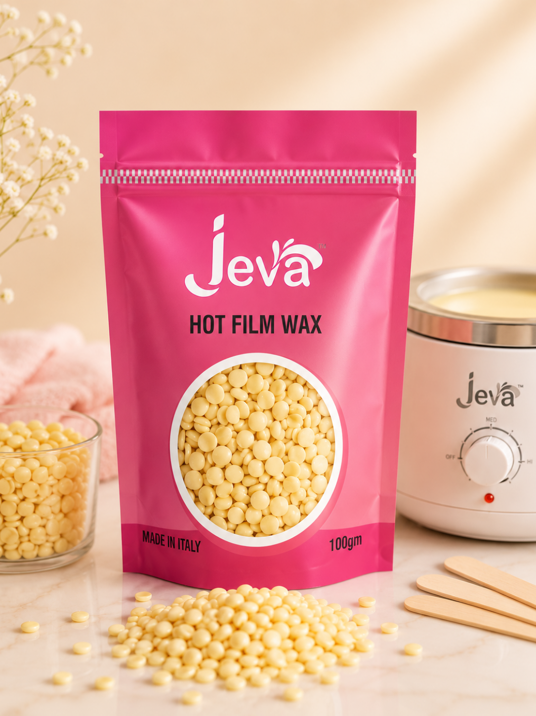 Hot film wax Natural 100gm