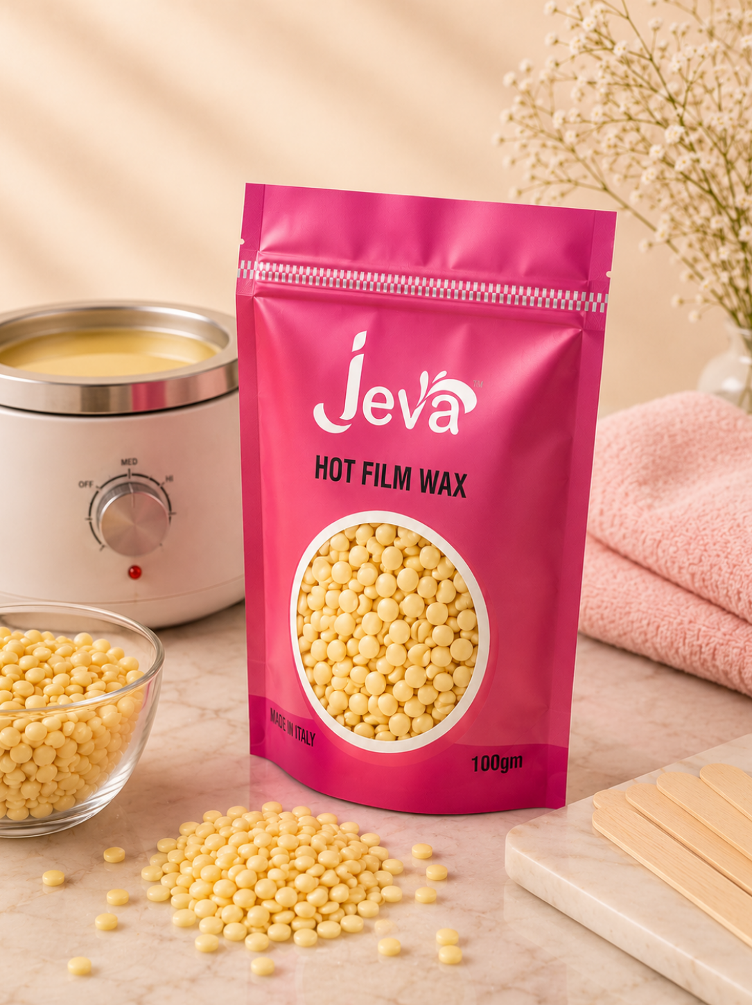 Hot film wax Natural 100gm