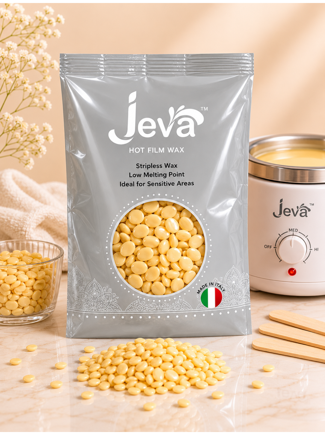Hot film wax Natural 500gm