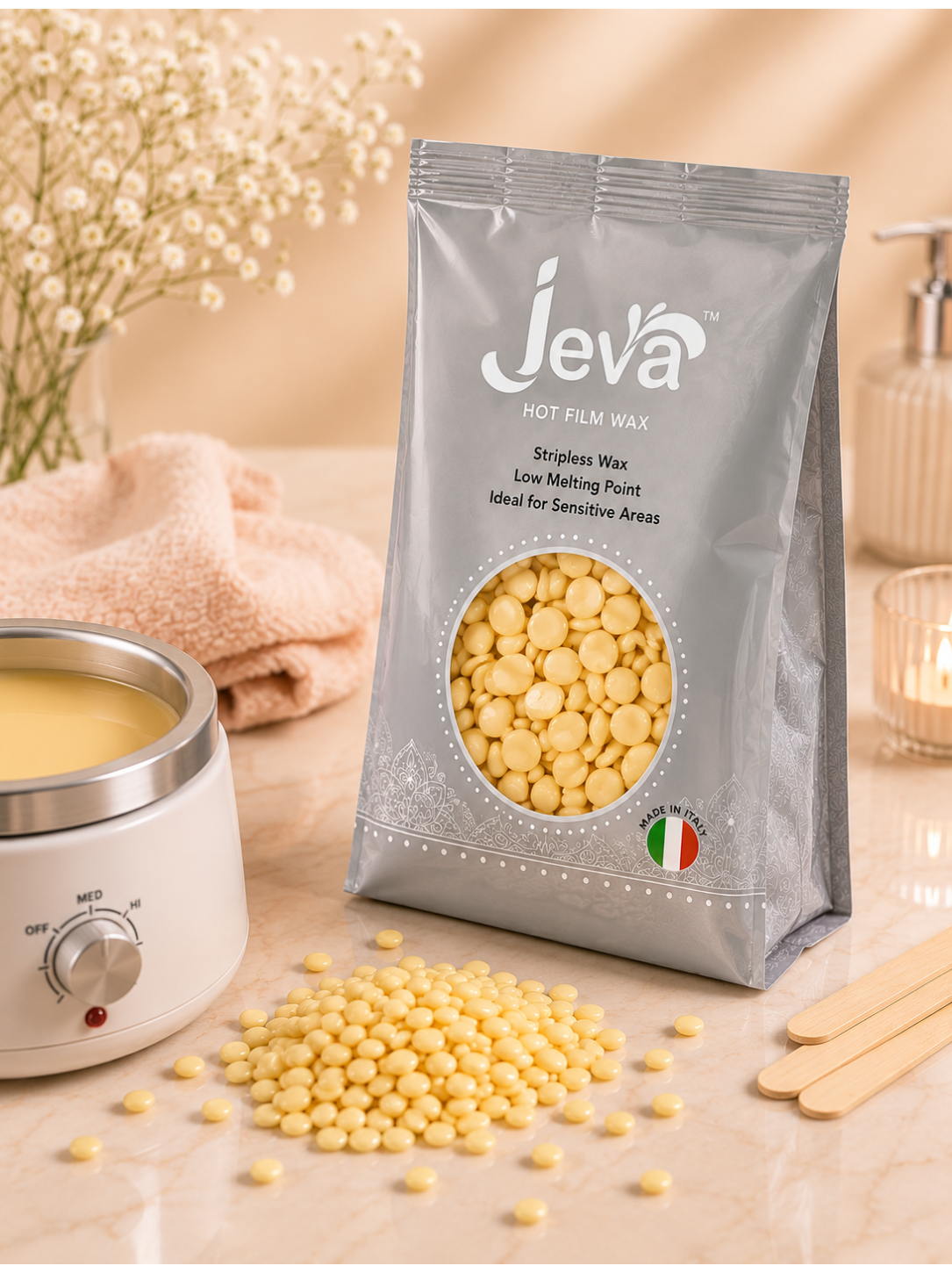 Hot film wax Natural 500gm