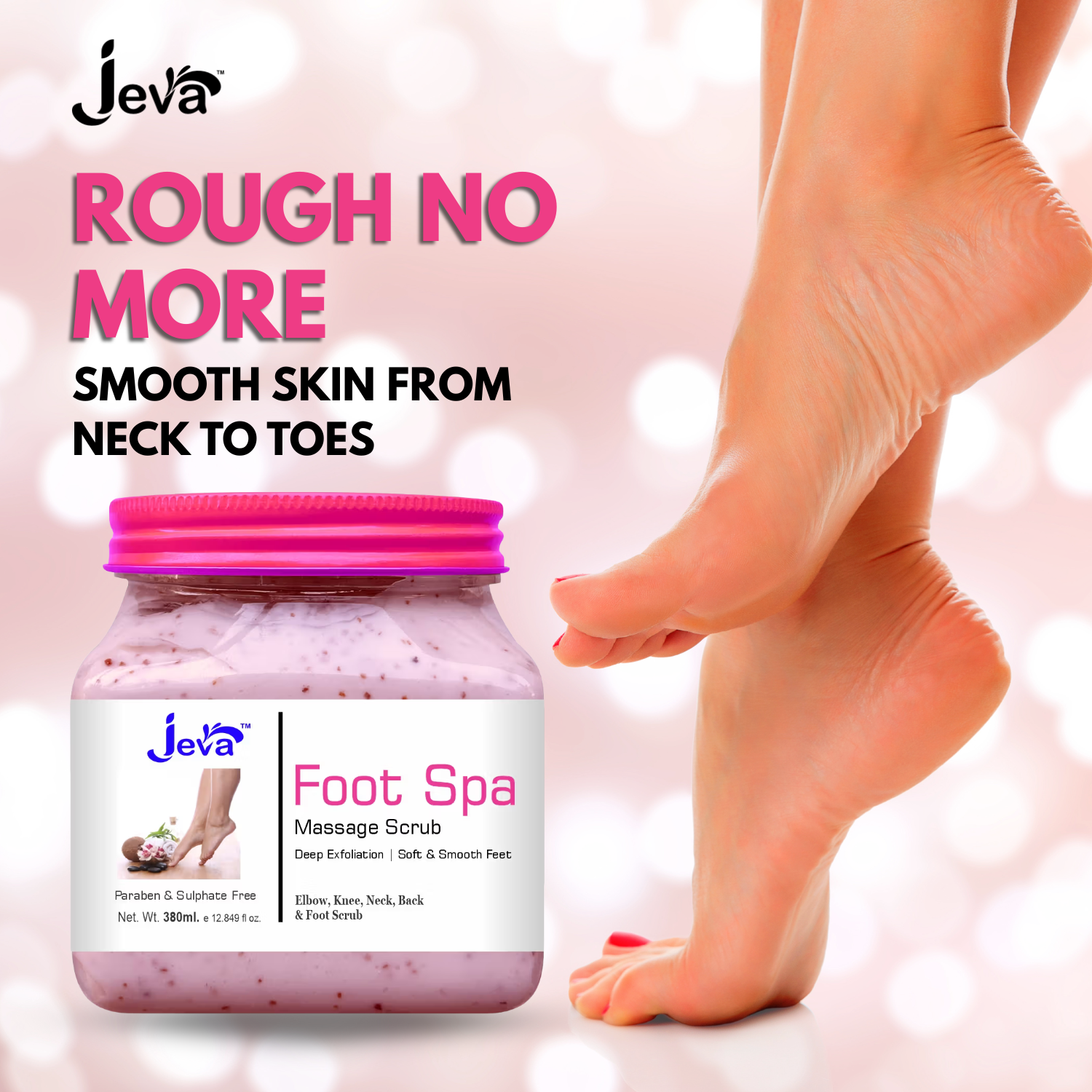 Foot Spa Scrub |Ear, Knee, Neck, Back & Foot scrub| - 380ml