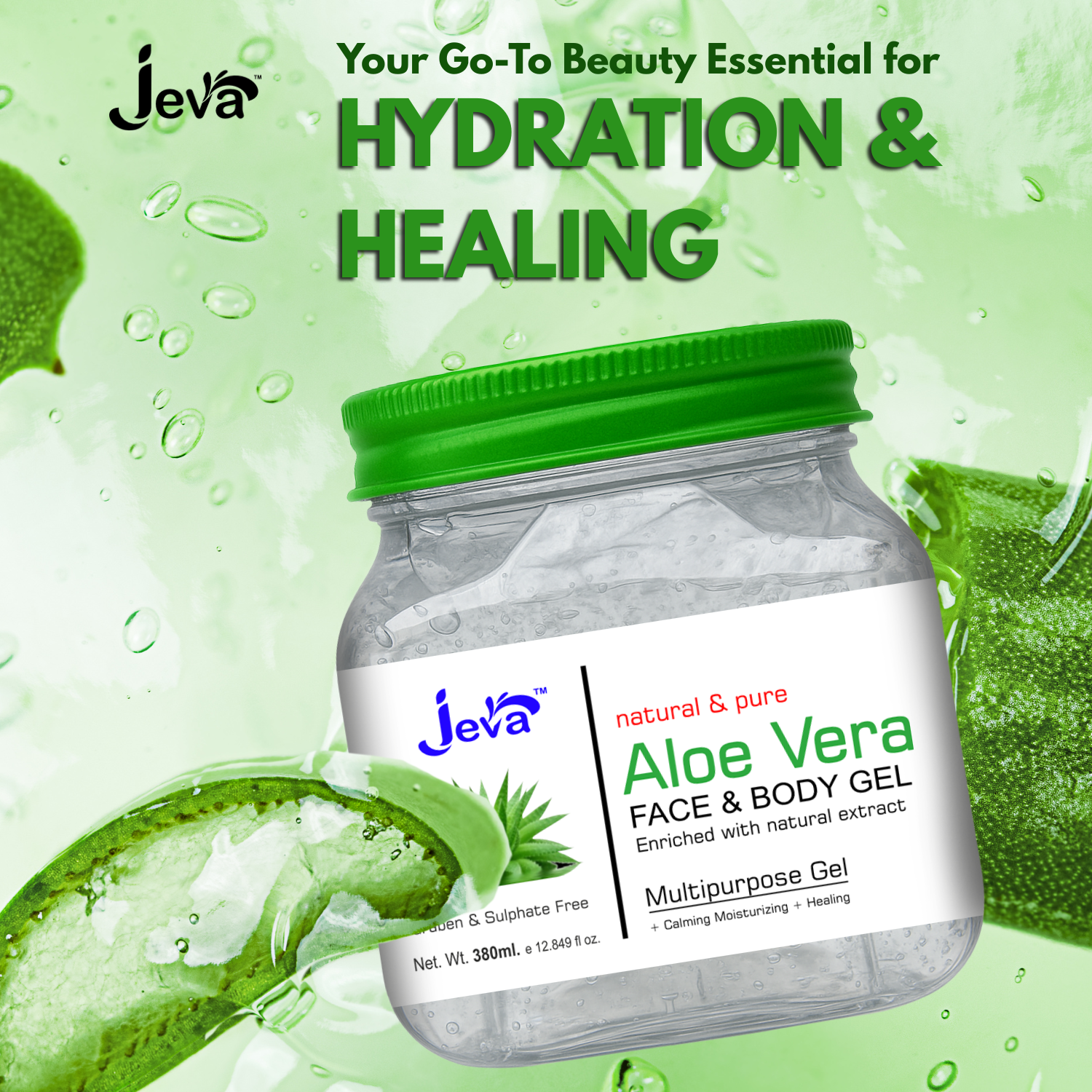 Aloevera Gel for Young Radiant Skin & Hair - 380ml