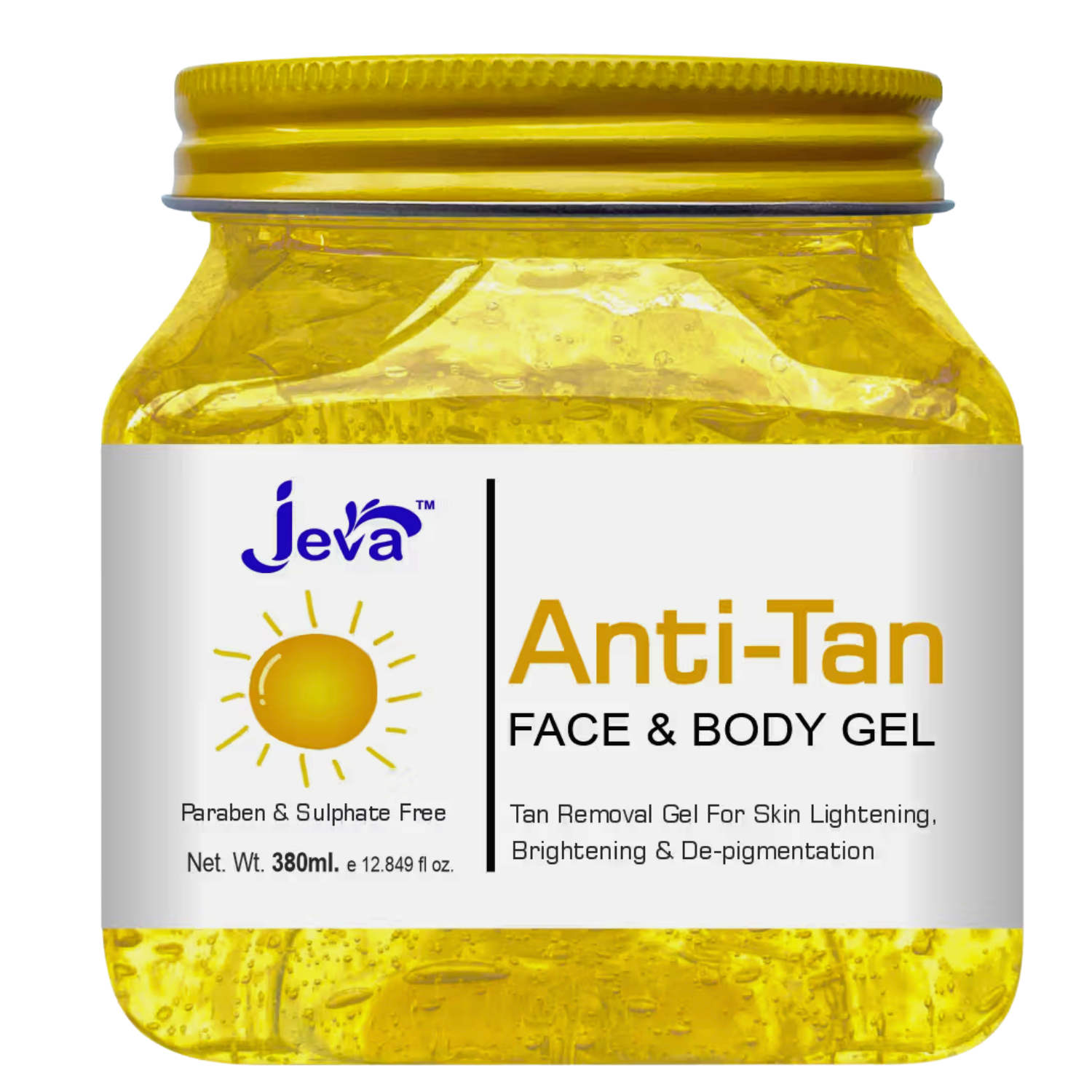 Jeva Anti Tan Gel For Skin Brightening & De-Pigmentation (380ml)