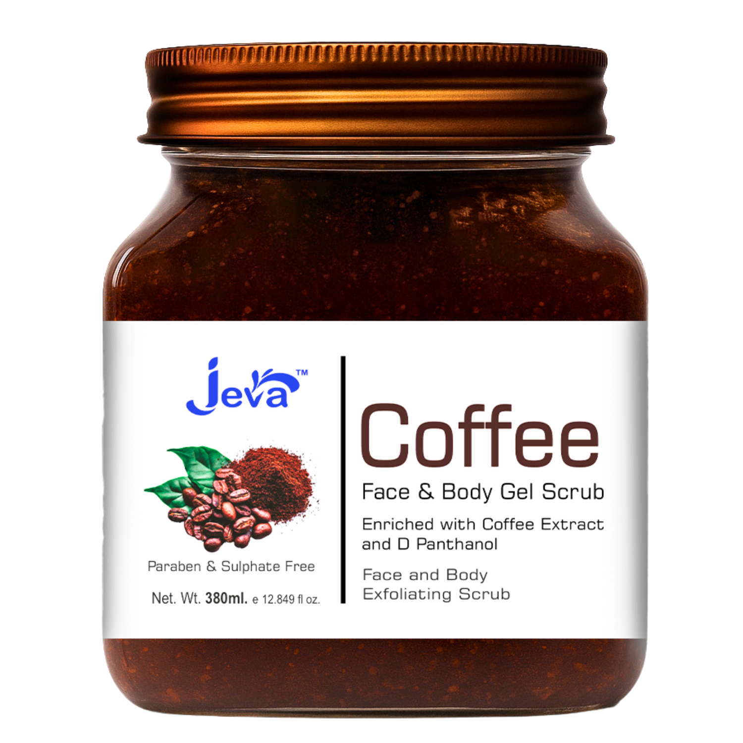 Coffee Face & Body Exfoliating Gel Scrub - 380ml