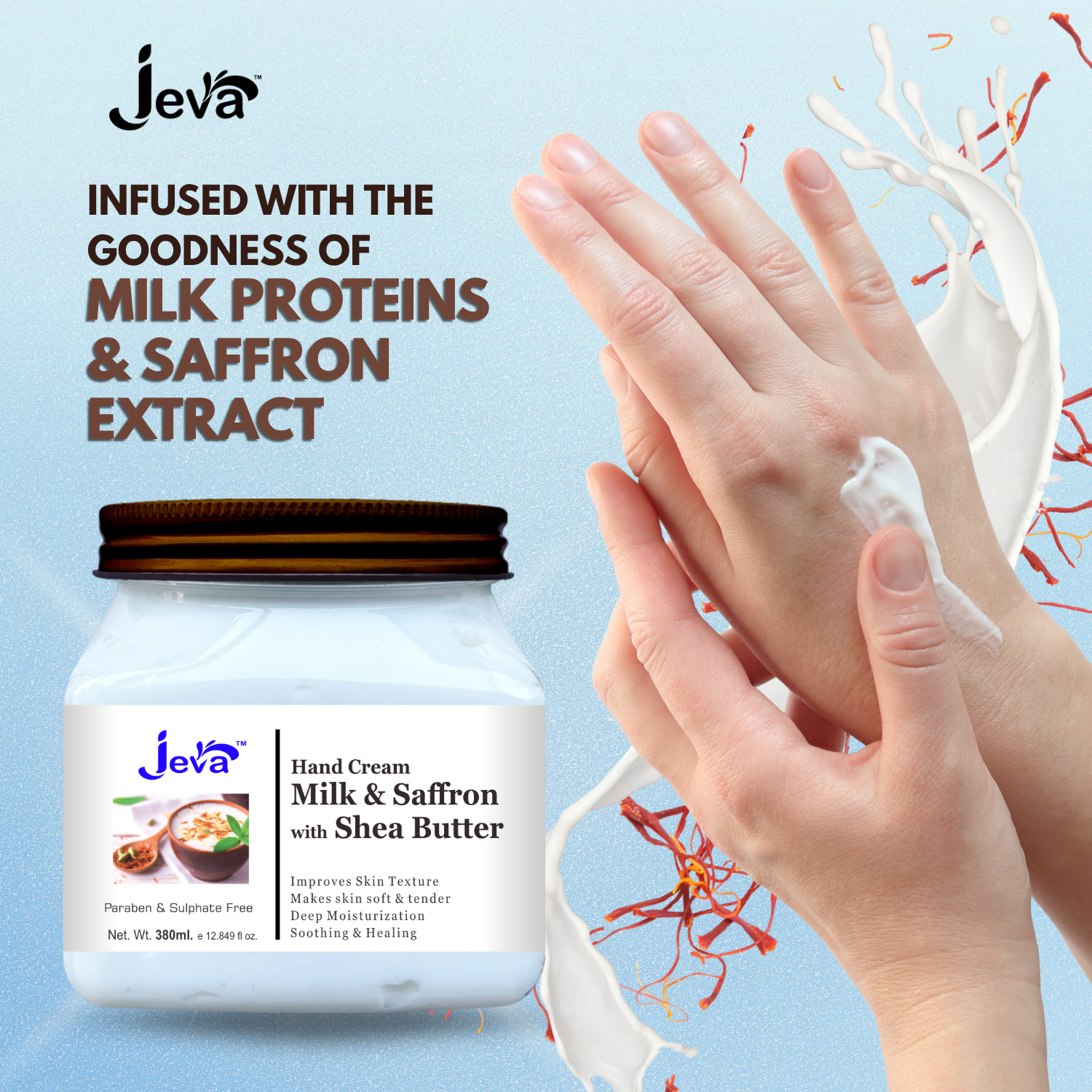 Milk & Saffron Hand Cream with Shea butter - 380ml