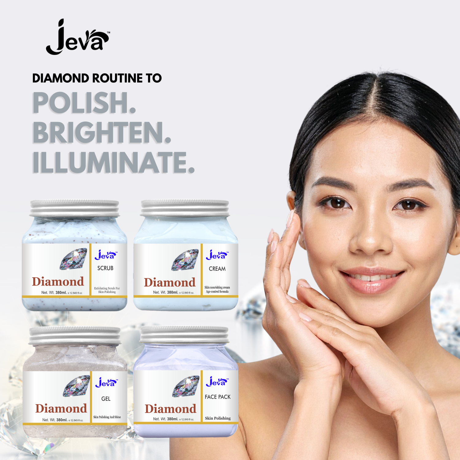 Diamond eco facial kit 380gm x 4pc