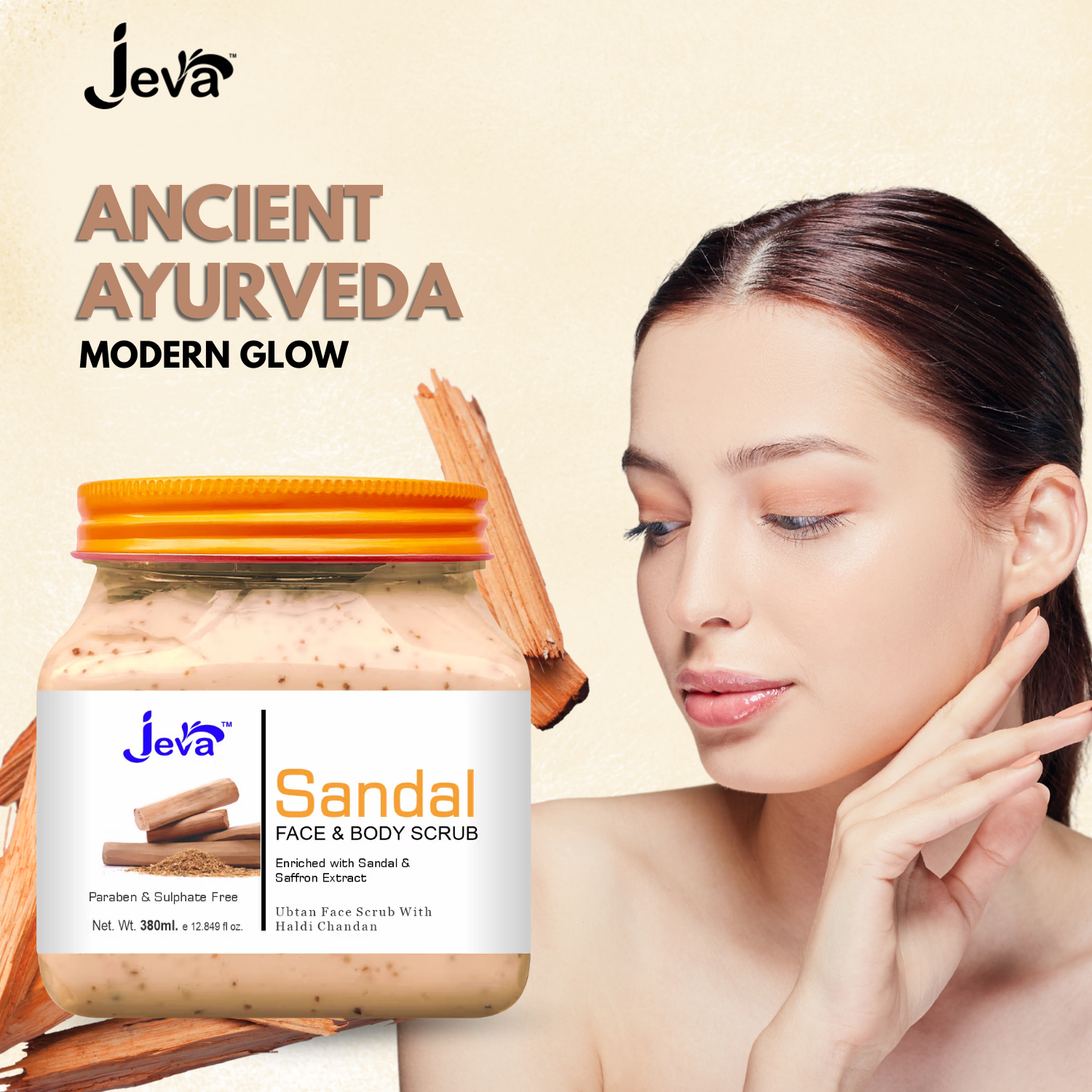 Sandal Ubtan Scrub with Haldi Chandan - 380ml